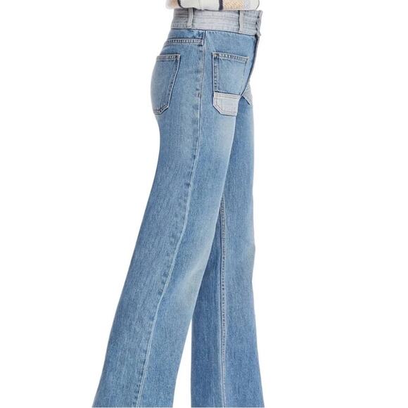 Joie Gabriel Thames Two Toned Patch Pocket Button Fly Jeans Size 25 - Picture 3 of 12